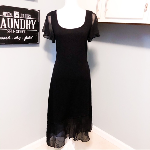 Asymmetrical Black Dress 